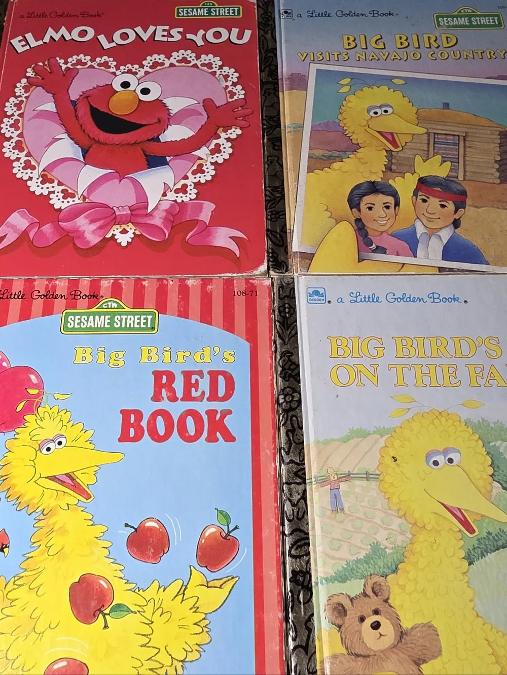 17 Sesame Street Little Golden Books Lot Grover Big Bird Elmo Oscar Bert Ernie - Picture 4 of 5
